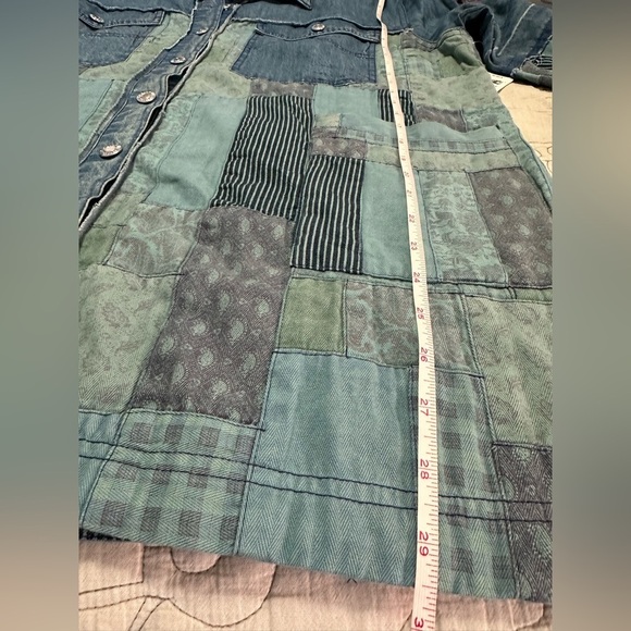 NWT We The Free Heritage Quilted Shirt Jacket S Hay Tint Wash Blue Light Shacket - Picture 9 of 9